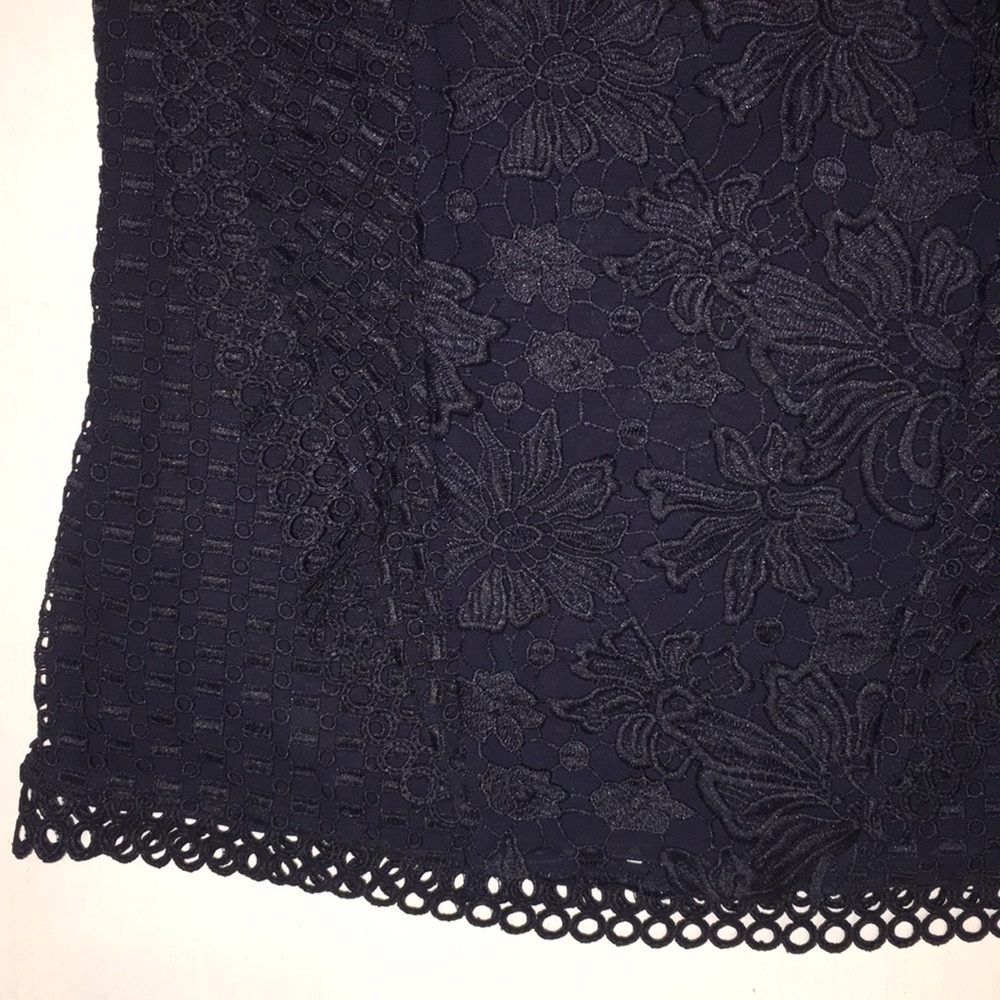 Ted Baker London Dark navy Lace Flutter Sleeve Blouse Size 1 (US XS/S) - Picture 5 of 10